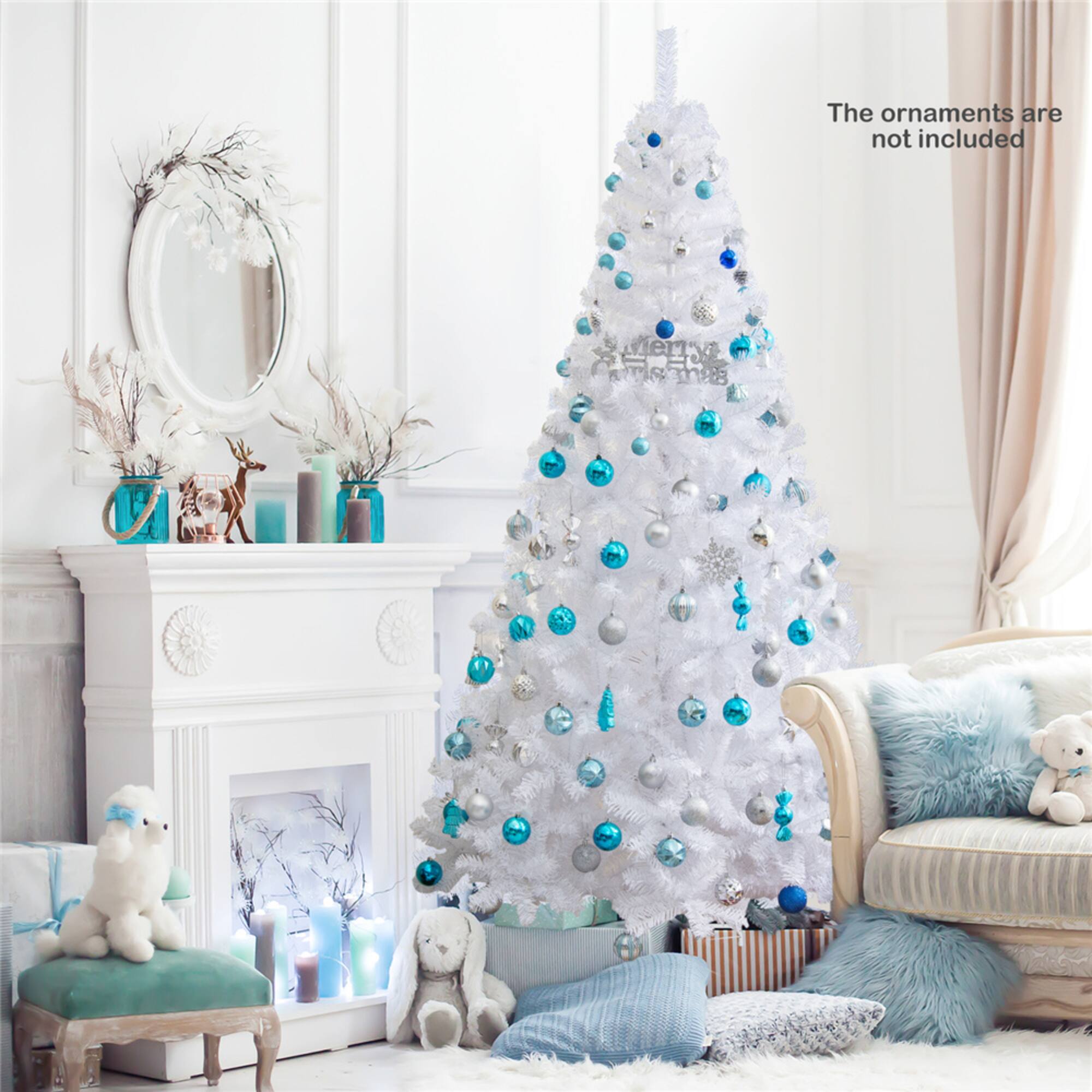 7ft. Unlit White Pine Artificial Christmas Tree